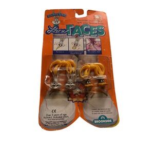 VTG 1989 Looney Tunes Lace Faces Shoe Charms NOS Sealed Brookside